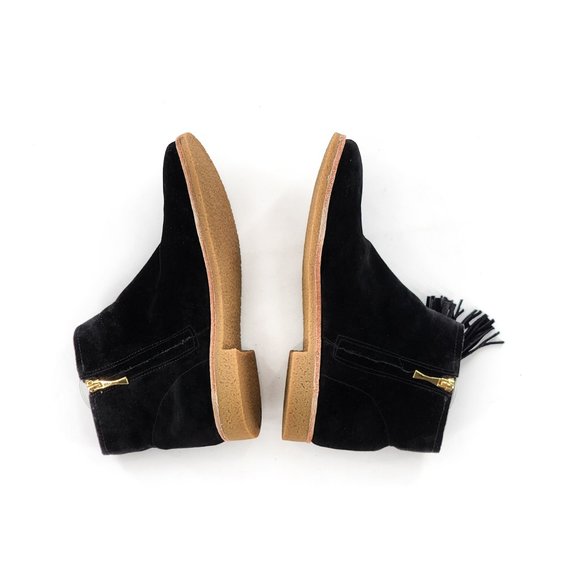 KATE SPADE Bellamy Suede Tassel Black Booties - Picture 7 of 11